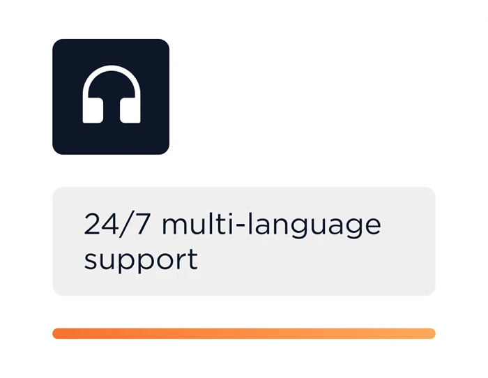 24/7 multi-language support
